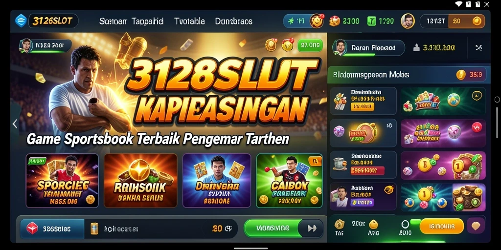 Tampilan gameplay Sportsbook di aplikasi 3126SLOT yang menarik dan interaktif.