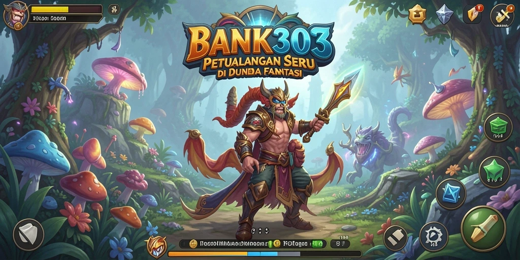 Tampilan gameplay seru dalam <strong>BANK303</strong> dengan karakter yang berani menjelajah.