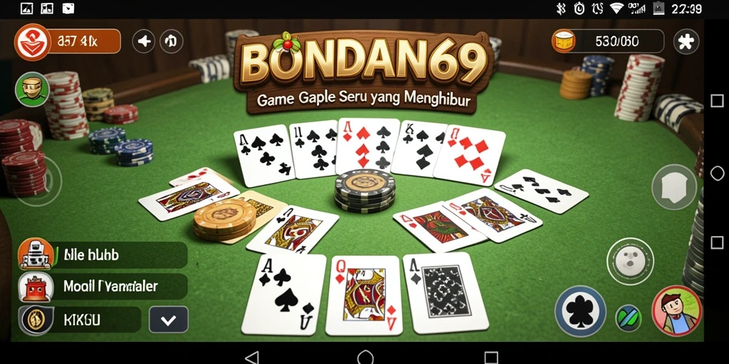 Screenshot gameplay BONDAN69 menampilkan suasana seru permainan Gaple.