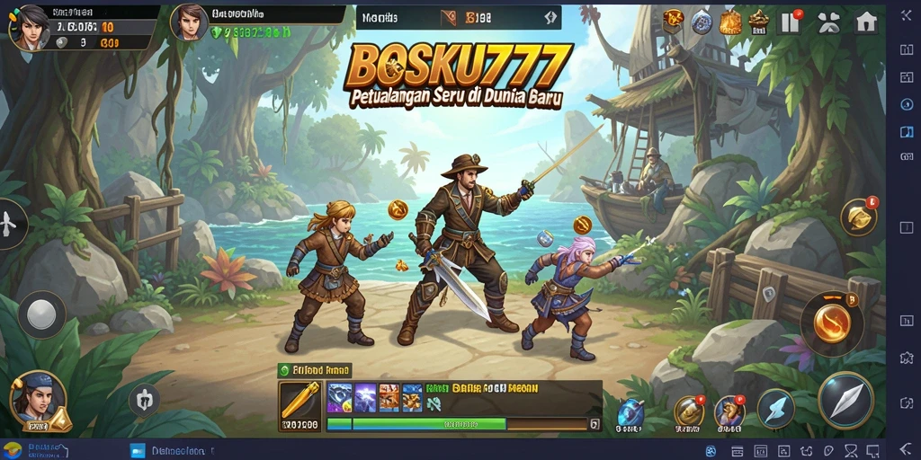 Tampilan aksi seru dari gameplay BOSKU777.
