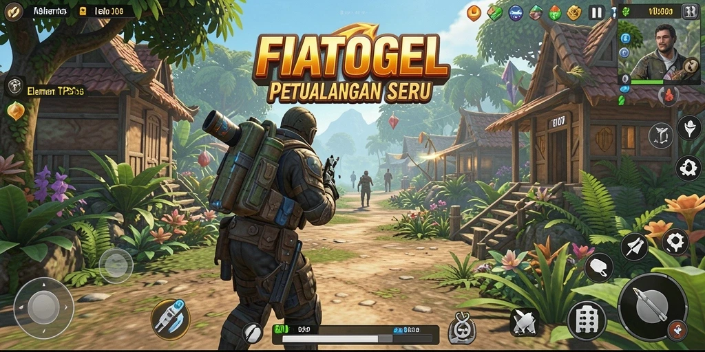 Tampilan gameplay seru dari FIATOGEL dengan elemen TPS.