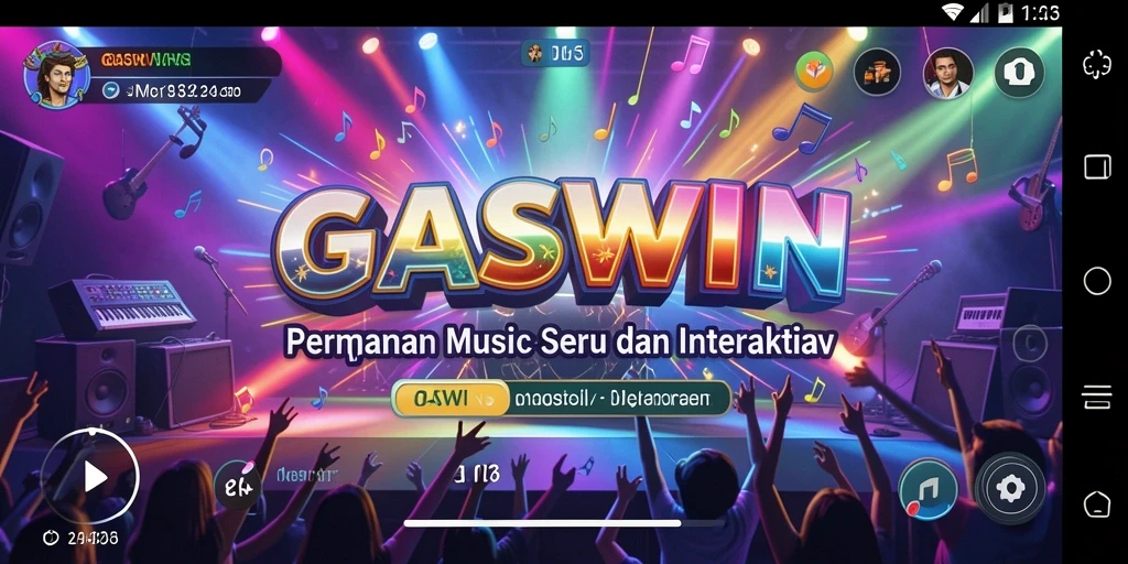 Tampilan gameplay GASWIN yang menarik dan penuh warna.
