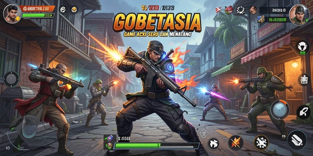 Tampilan gameplay GOBETASIA yang penuh aksi dan adrenalin.