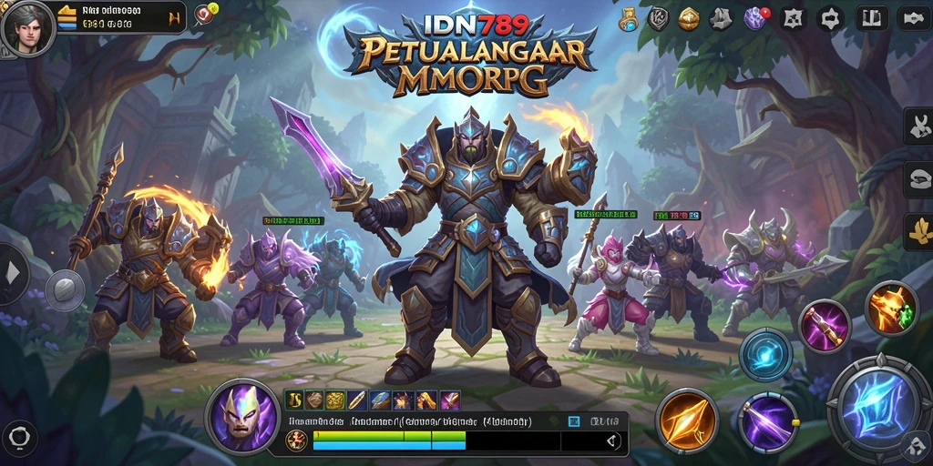 Tangkapan layar menunjukkan aksi seru dalam game MMORPG IDN789.