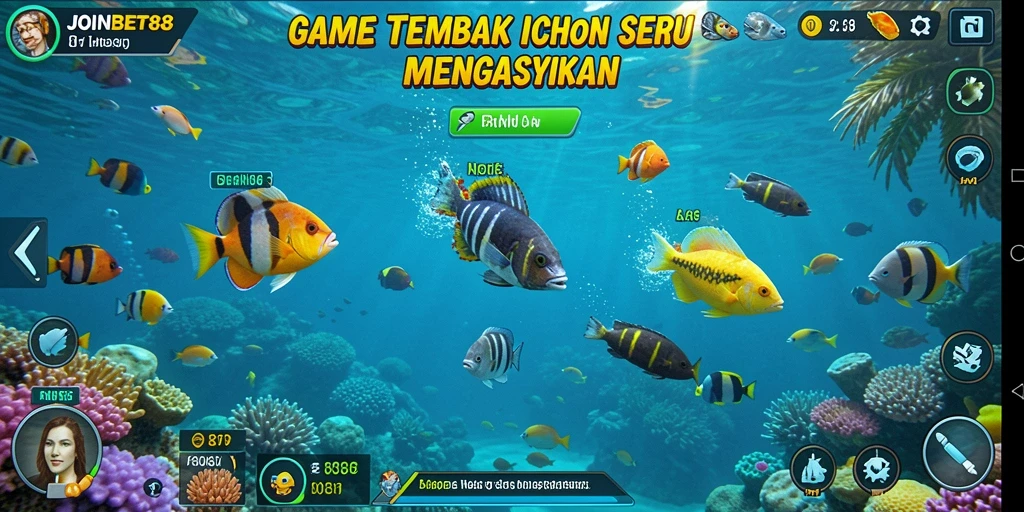 Tampilan gameplay seru dari JOINBET88 saat berburu ikan.