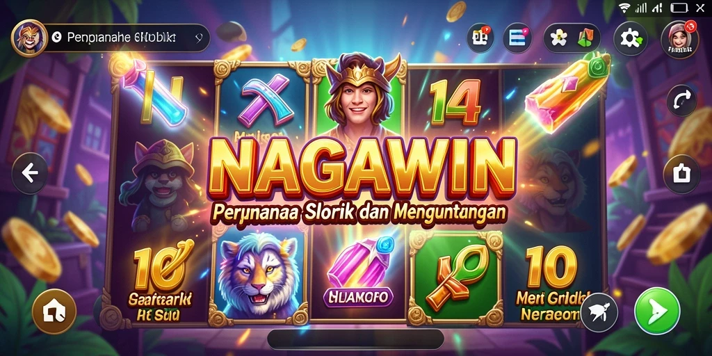 Screenshot gameplay NAGAWIN yang menampilkan putaran Slot yang seru.