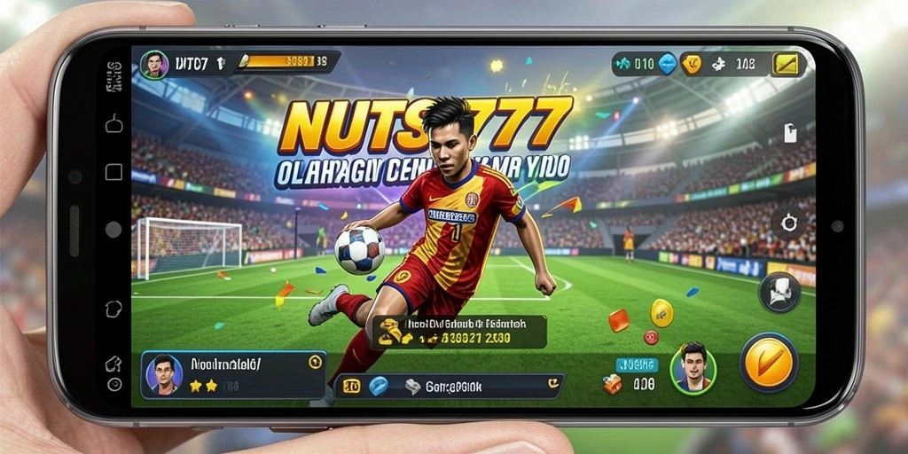 Tangkapan layar gameplay NUTS777 dengan aksi olahraga yang menegangkan.