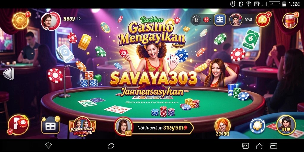 Tampilan menarik dengan gameplay Kasino yang seru.