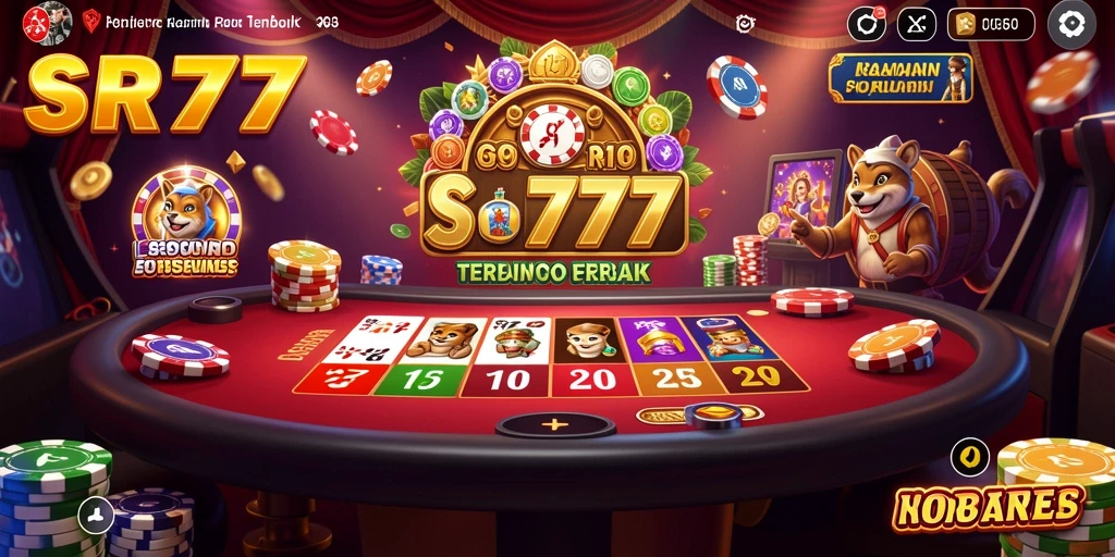 Screenshot gameplay SR777 yang menampilkan suasana Kasino yang mendebarkan.
