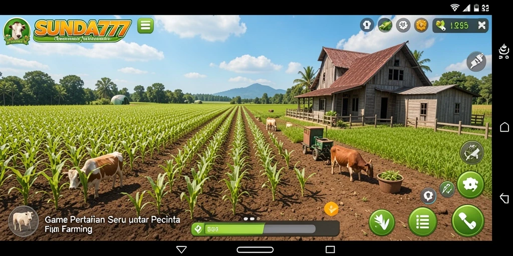 Screenshot permainan SUNDA777 menampilkan aktivitas berkebun yang seru.