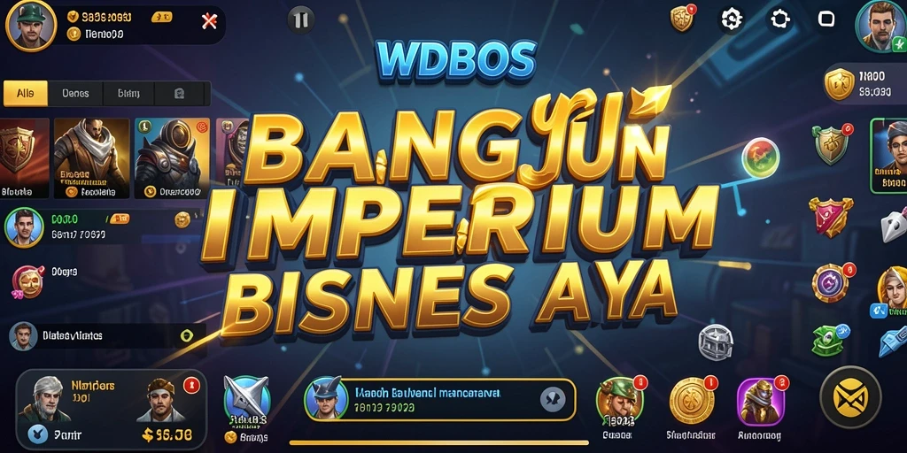 Tampilan gameplay WDBOS yang menampilkan strategi bisnis dalam action.