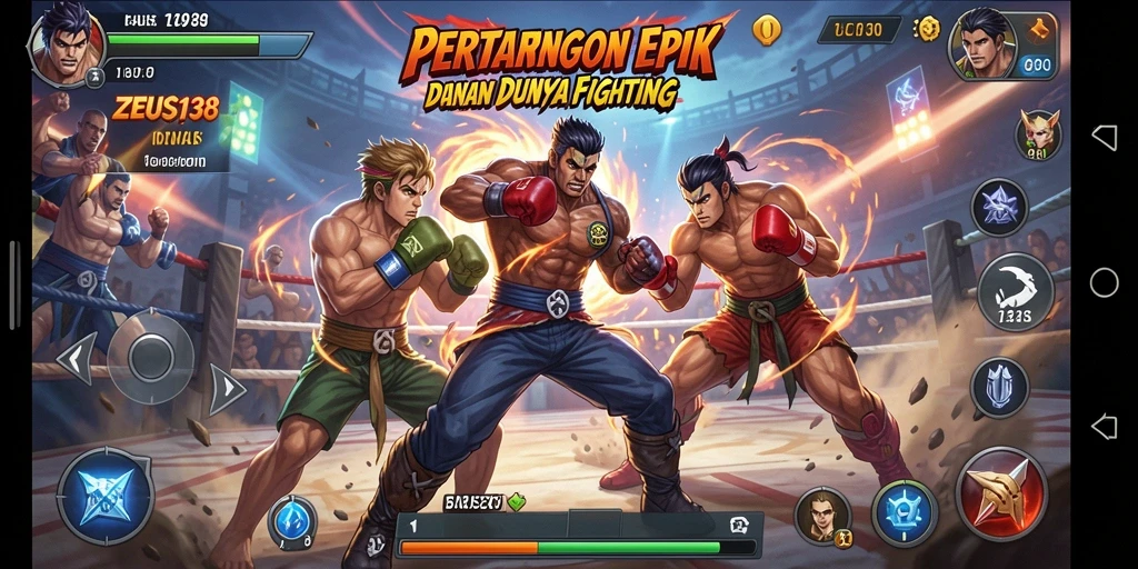 Tampilan gameplay seru dari game Fighting ZEUS138.
