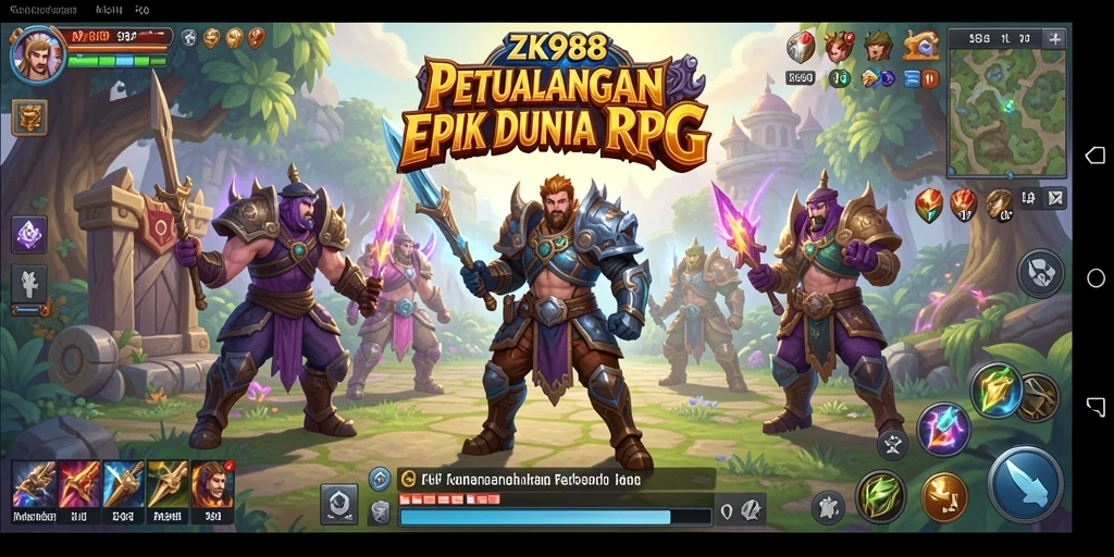 Screenshot menampilkan aksi seru dalam game RPG ZK988.
